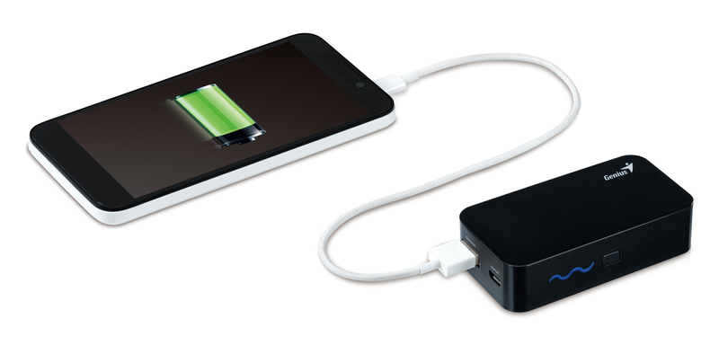 Genius 5200mAh Eco-U521 Compact Size Powerbank with Led Display, Black